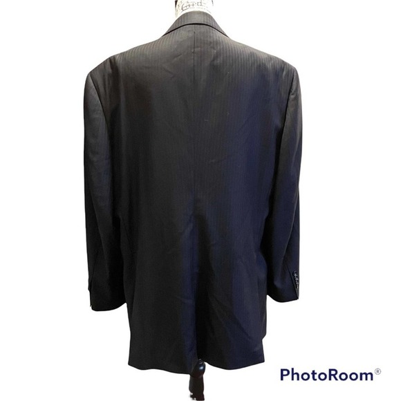 Emanuel Ungaro Suit Jacket Blazer Sport Coat Navy Blue Size 46R formal office - Picture 4 of 13